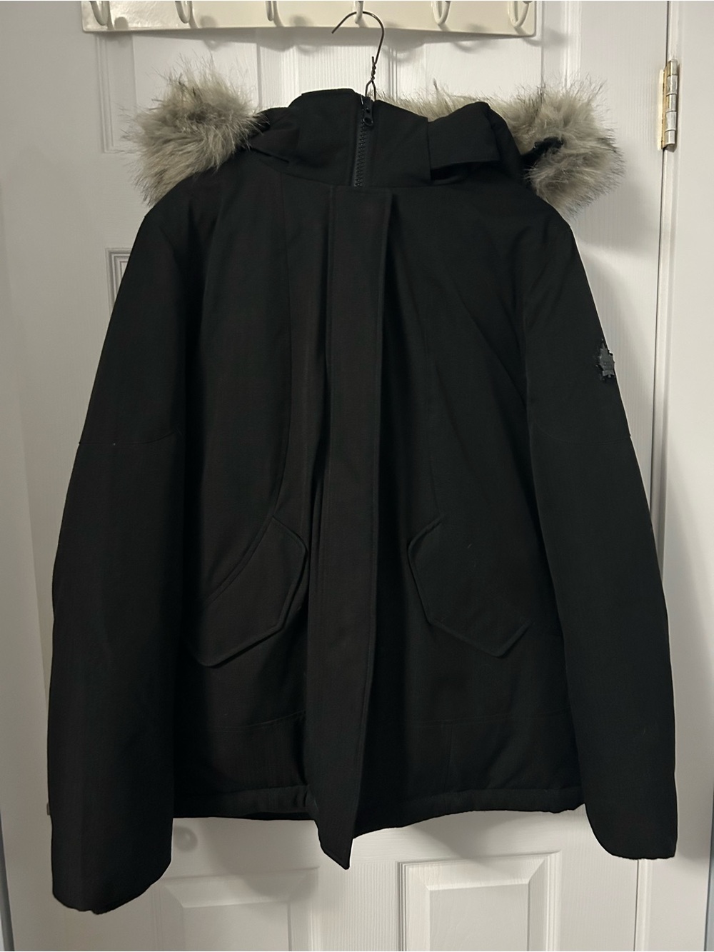 Toboggon Emma Women's Black Fur-Trim Parka